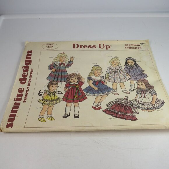 Sunrise Designs Clothing Patterns Toddler size 1-3 Dresses (complete) - Picture 2 of 8